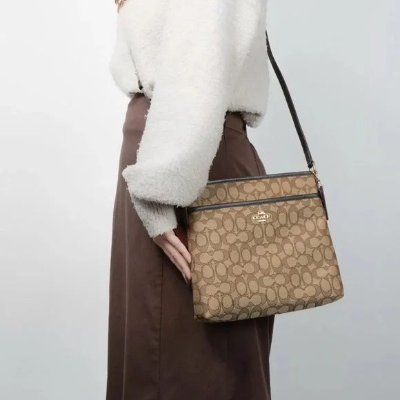 Coach Signature File Crossbody Bag - Picture 13 of 14